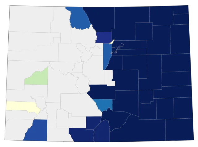 Cassin's Sparrow county map
