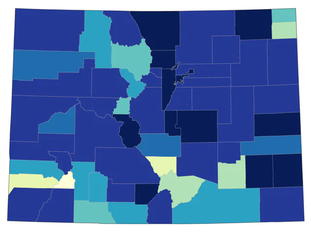 Cassin's Vireo county map