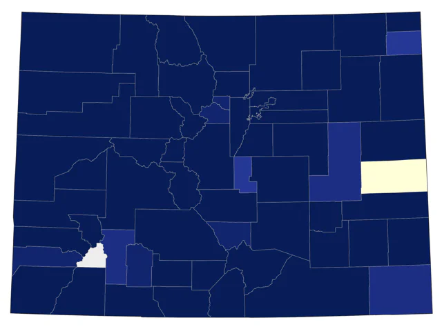 Common Goldeneye county map