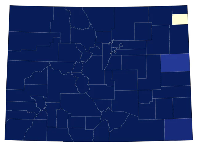 Common Merganser county map