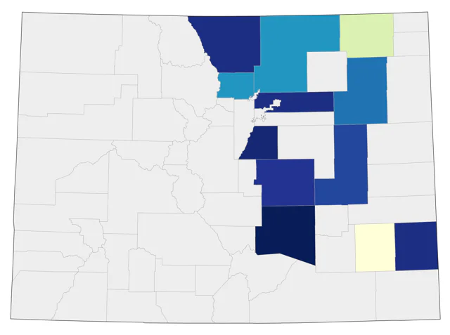 Connecticut Warbler county map