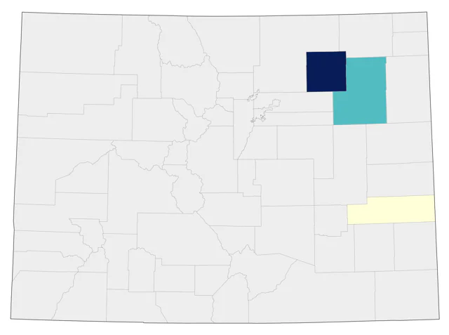 Curlew Sandpiper county map