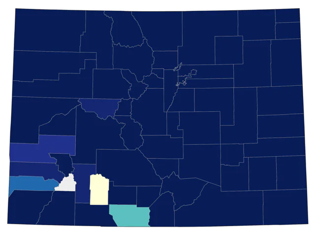 Double-crested Cormorant county map