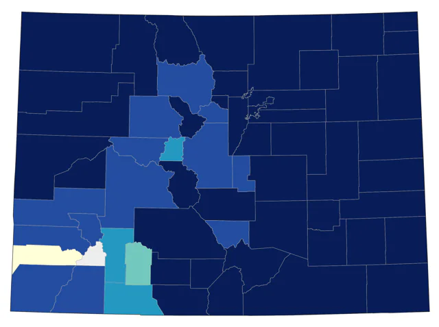 Eastern Kingbird county map