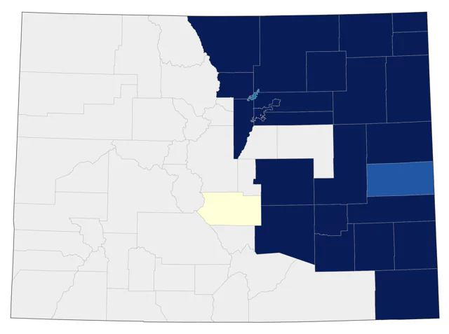Eastern Warbling Vireo county map