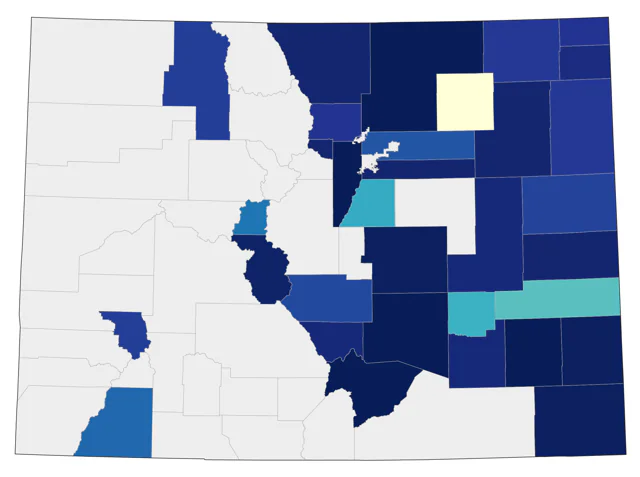 Golden-winged Warbler county map