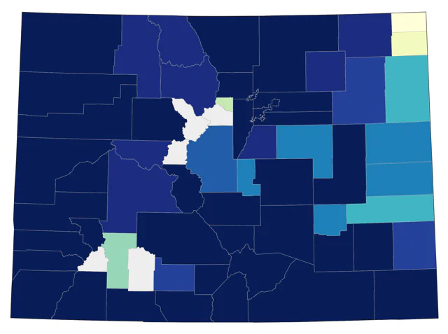Gray Flycatcher county map