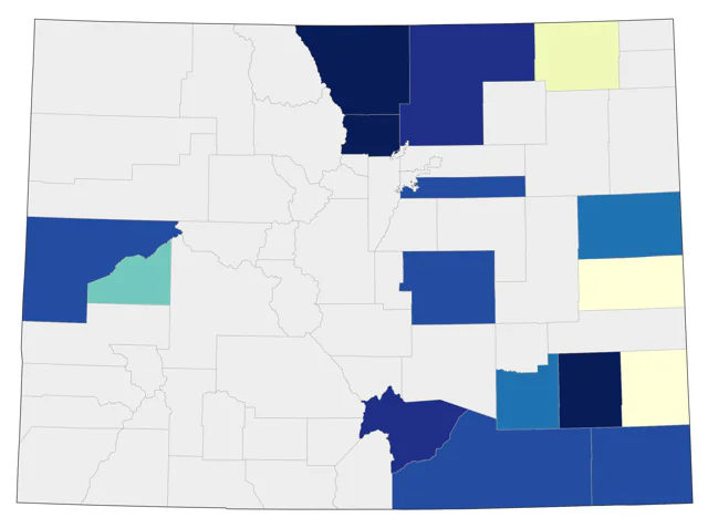 Helmeted Guineafowl county map