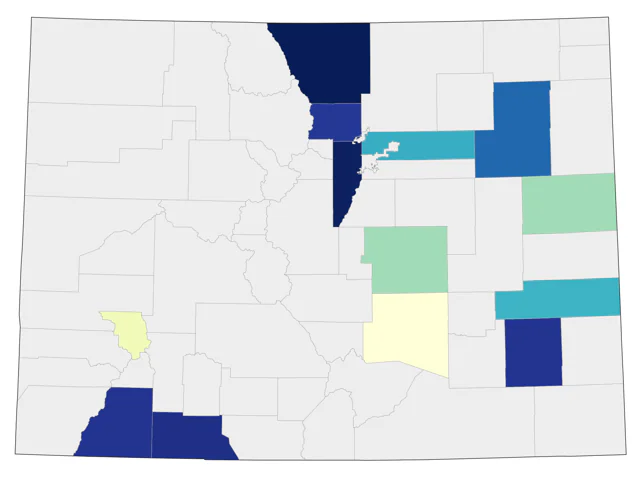 Hermit Warbler county map