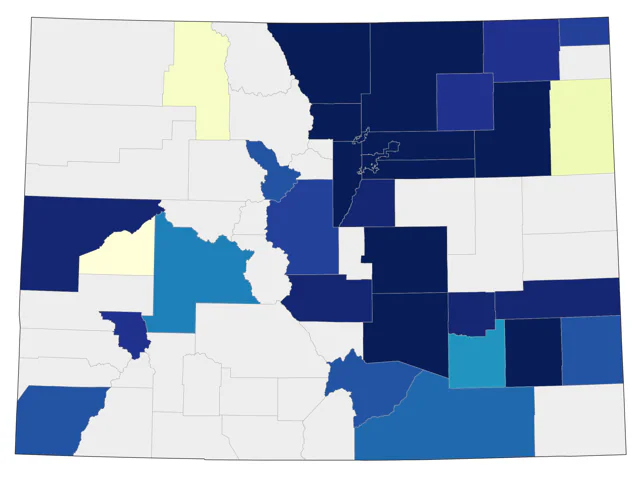 Iceland Gull county map