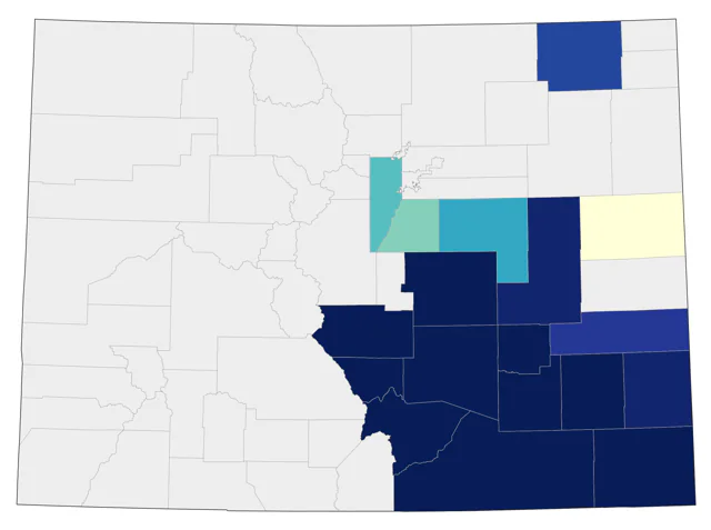 Ladder-backed Woodpecker county map