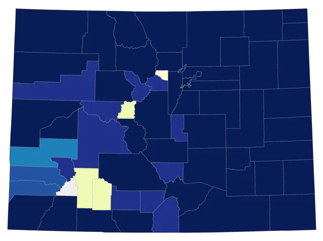 Lark Bunting county map