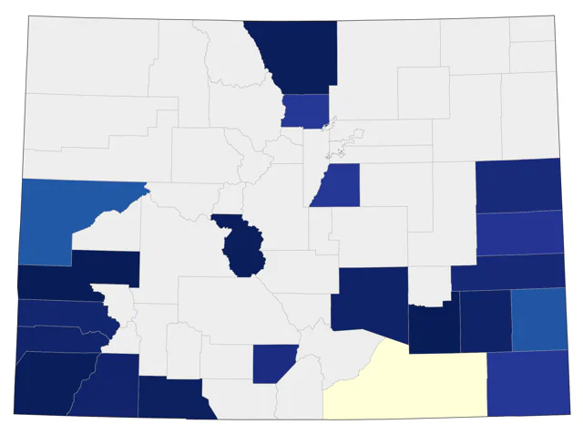 Lesser Nighthawk county map