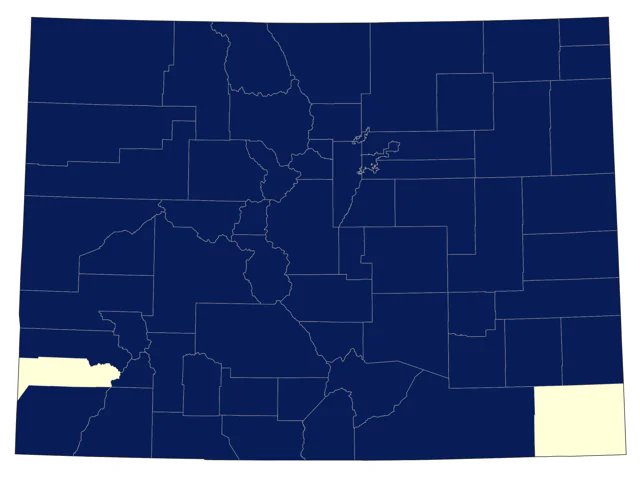Lesser Scaup county map
