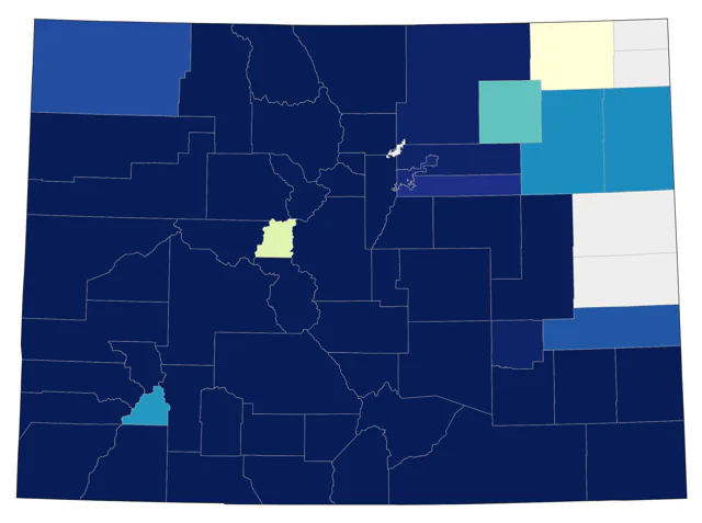 Lewis's Woodpecker county map