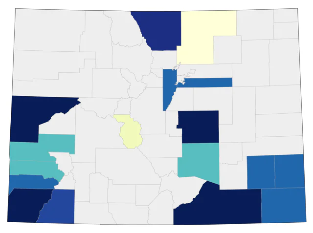 Lucy's Warbler county map
