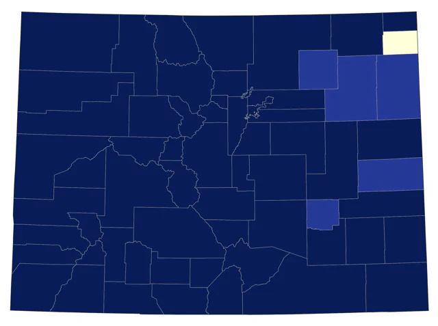 Mountain Bluebird county map