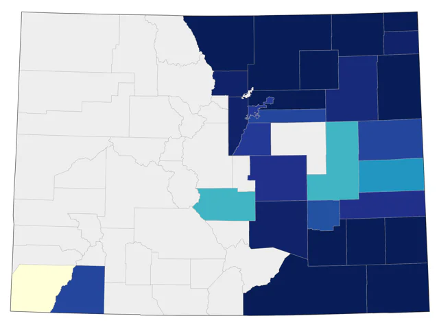 Northern Cardinal county map