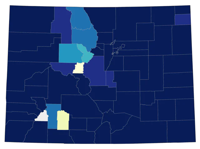 Northern Mockingbird county map