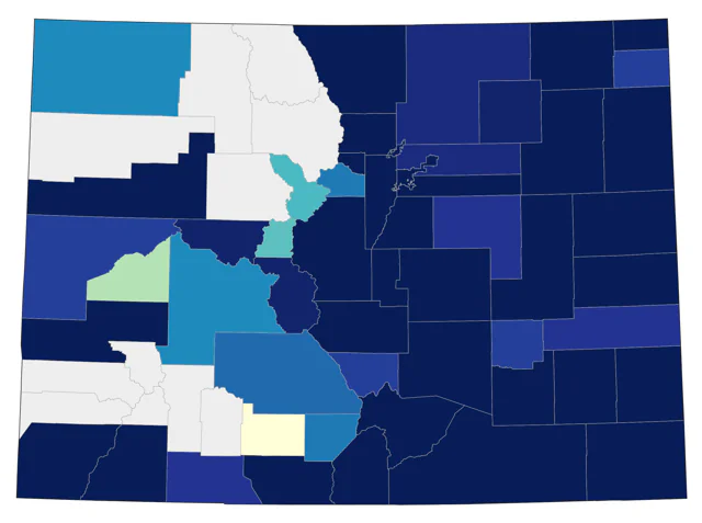 Northern Parula county map