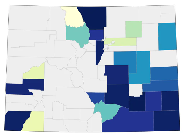 Painted Bunting county map
