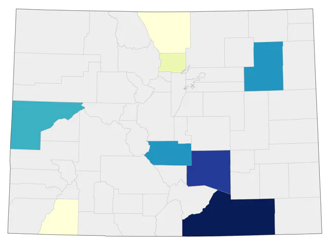 Phainopepla county map