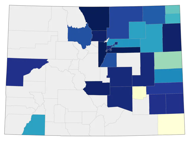 Pine Warbler county map