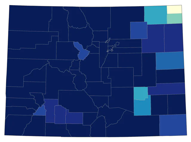 Plumbeous Vireo county map