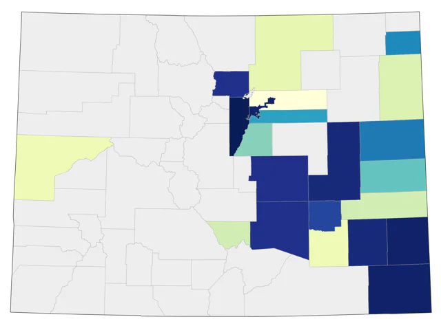 Prairie Warbler county map