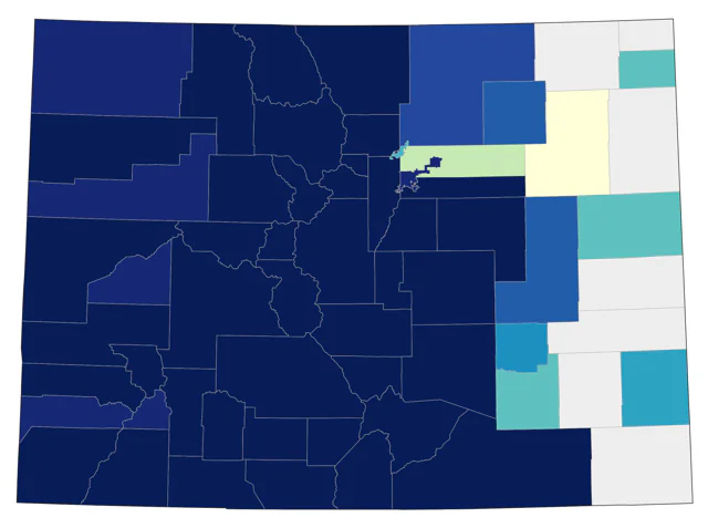 Pygmy Nuthatch county map