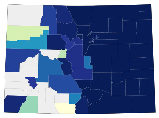 Red-headed Woodpecker county map