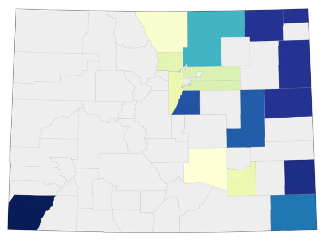 Red-shouldered Hawk county map