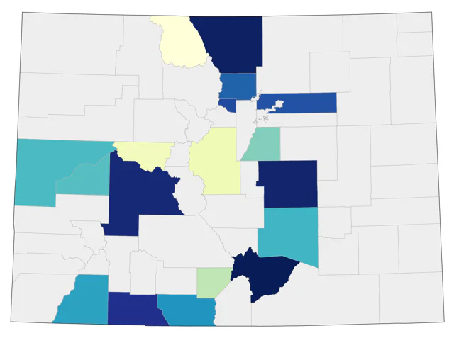 Rivoli's Hummingbird county map