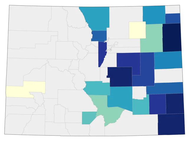 Ruby-throated Hummingbird county map