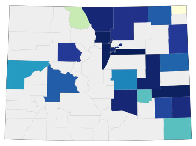 Sedge Wren county map