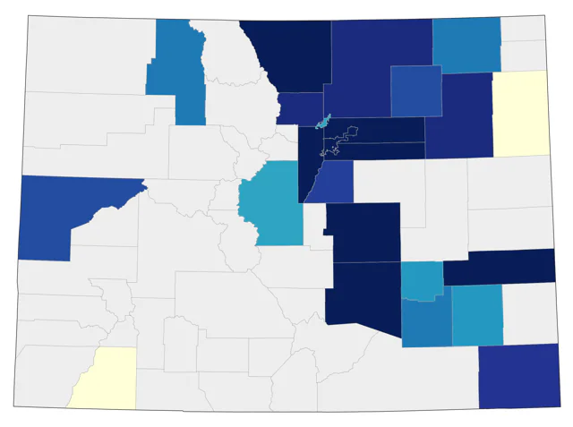 Short-billed Gull county map