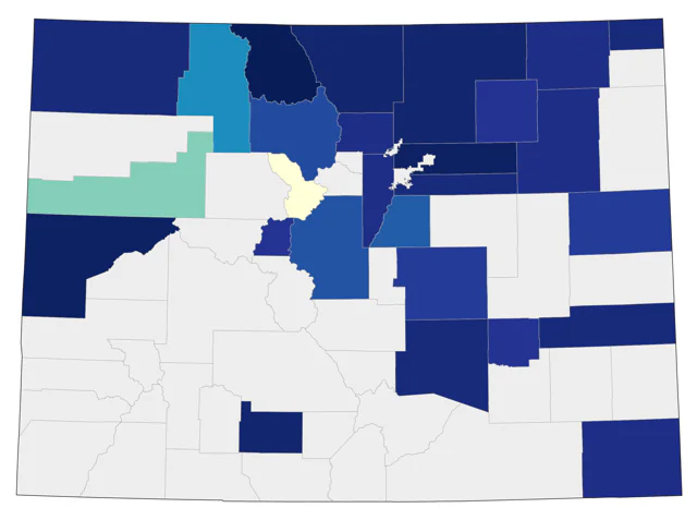 Snow Bunting county map