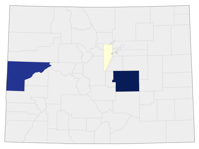 Thick-billed Kingbird county map