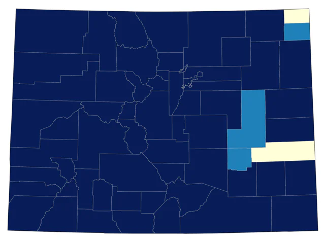 Townsend's Solitaire county map