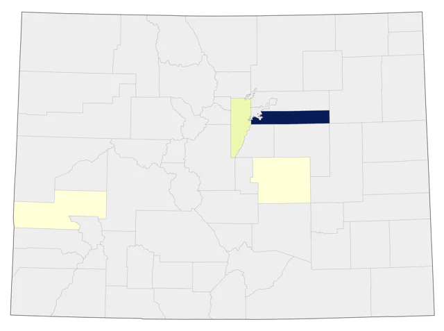 Tropical Kingbird county map