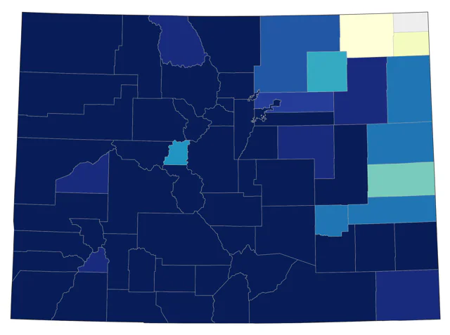 Virginia's Warbler county map