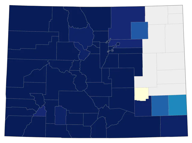 Western Bluebird county map