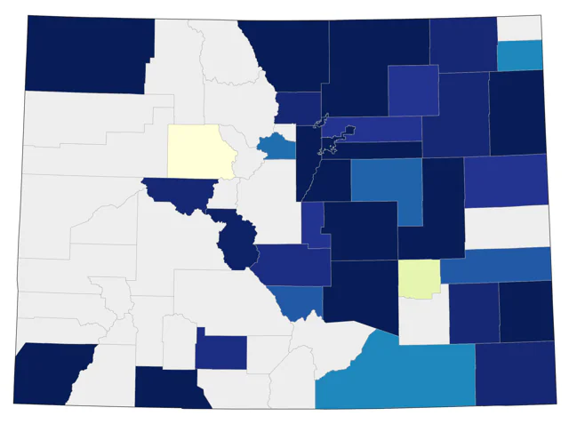 White-eyed Vireo county map