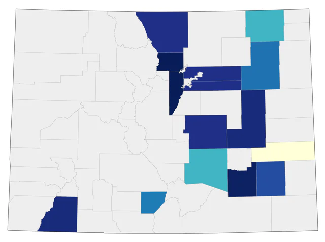 White Ibis county map