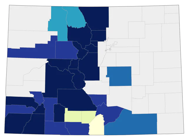 White-tailed Ptarmigan county map