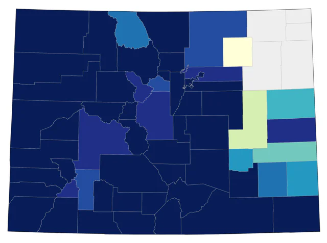 Woodhouse's Scrub-Jay county map