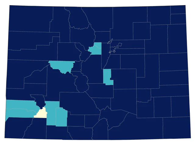 Yellow-headed Blackbird county map
