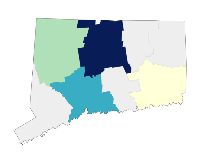 Black-headed Grosbeak county map