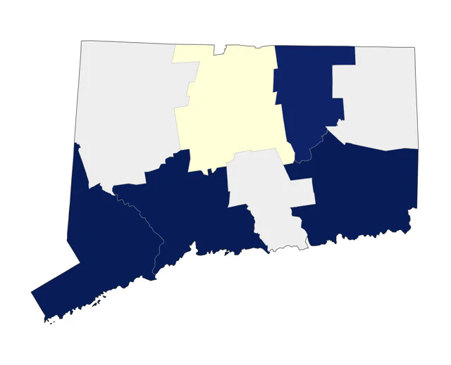 Black-throated Gray Warbler county map
