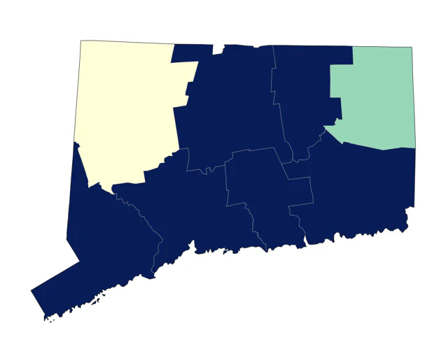 Little Blue Heron county map